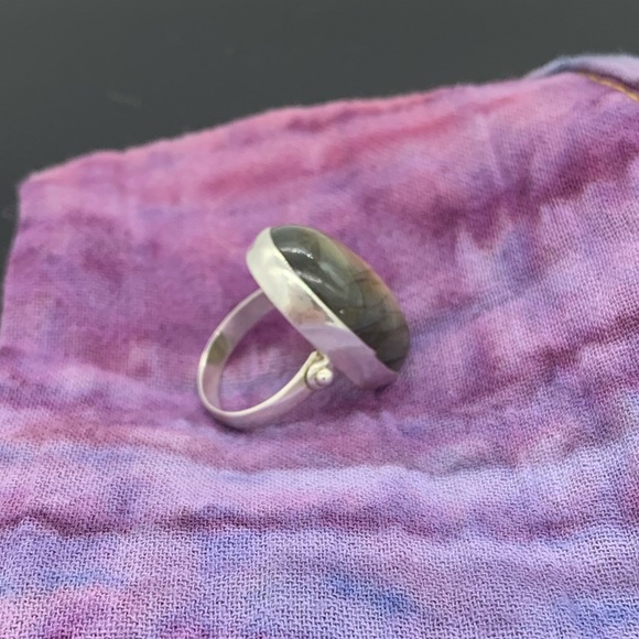 🌟925 SILVER & LABRADORITE RING - Picture 4 of 7